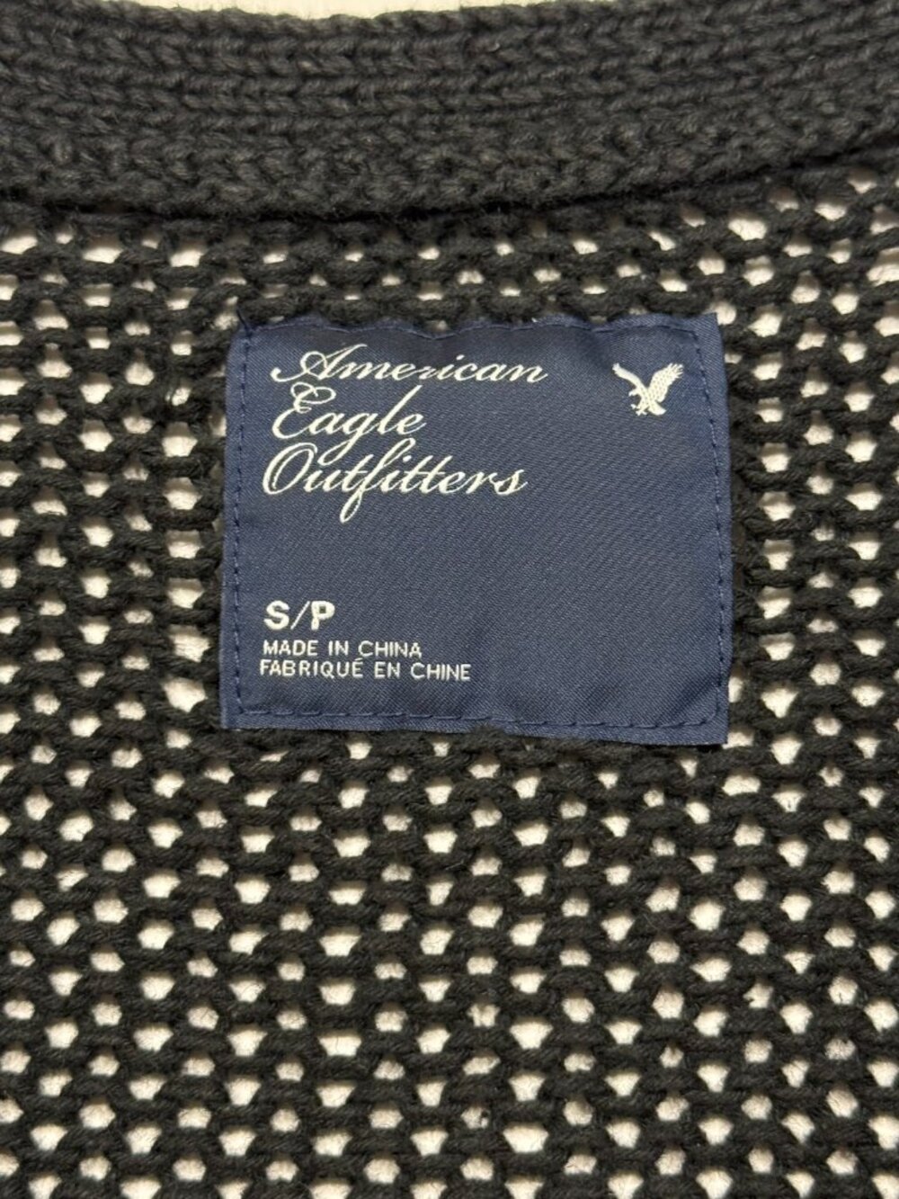 American Eagle Vintage Black Knit Cardigan Sweater Women's Small Button Front - Picture 4 of 11